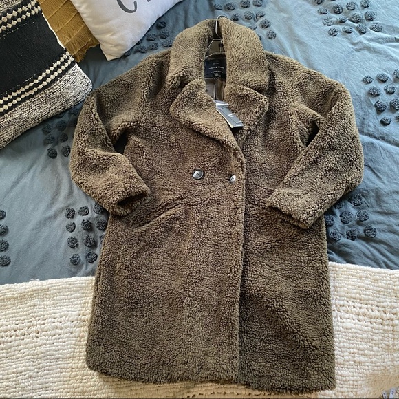 Lucky Brand Teddy Fuzzy Double-Breasted Coat - Picture 2 of 6